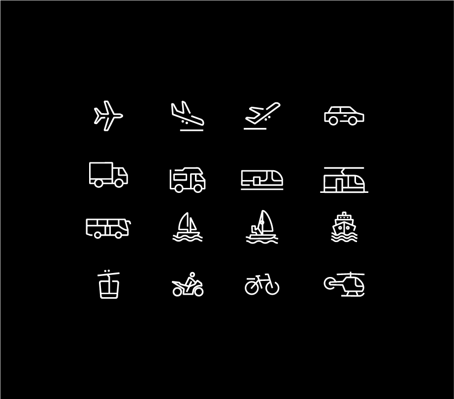 Stelvio Grotesk Icons - Transport